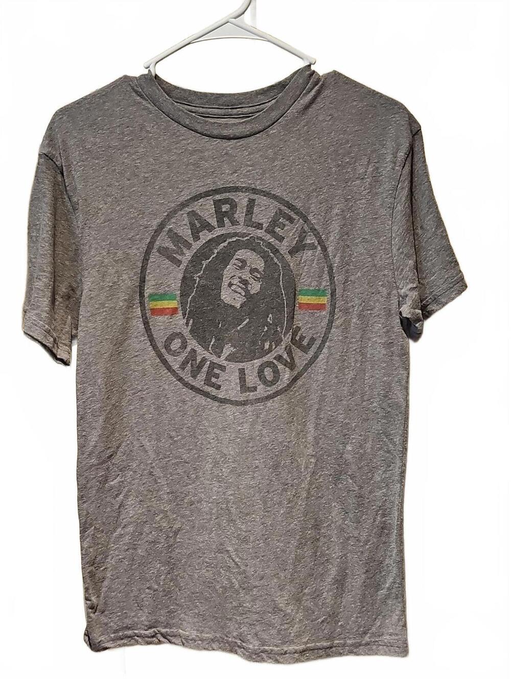 Bob Marley One Love T-shirt Zion Size Small Gray